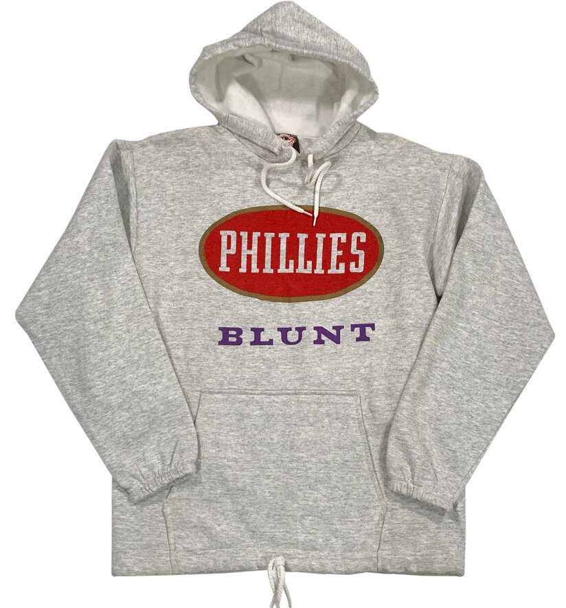 Vintage Bootleg Phillies Blunt Grey / Red / Gold Hoodie (Size L